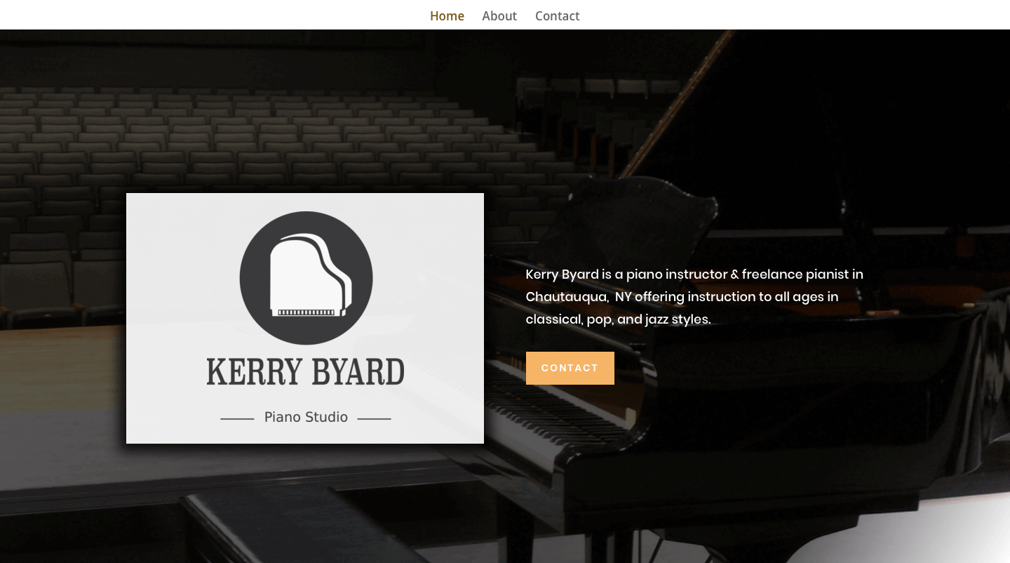 Kerry Byard Piano Studio Website Screenshot